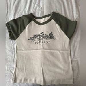 Arizona Jean Company Pine Cove Raglan Tee - Black and White